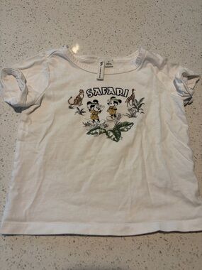 Janie & Jack White Safari Graphic Kids T‑Shirt - Disney 3T